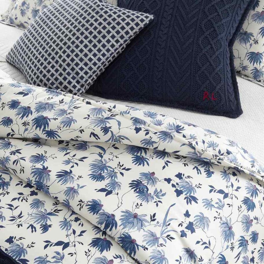 Ralph Lauren Adelaide Blue Floral Percale Cotton Duvet Cover   FULL / QUEEN Size - Picture 4 of 5